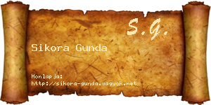 Sikora Gunda névjegykártya